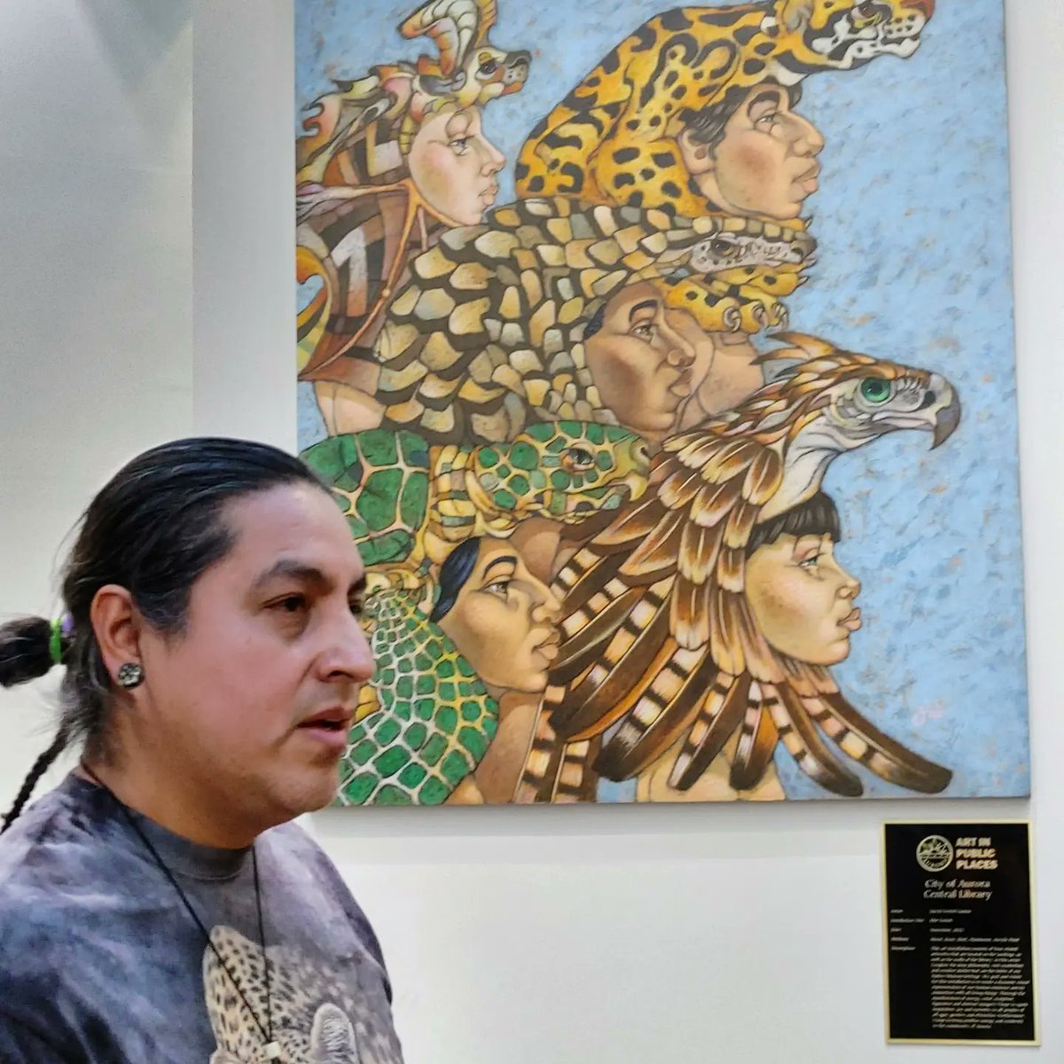 AuroraAIPP's tweet photo. Aurora Central Library is now home to splendid art by David Ocelotl Garcia, Detour, Bimmer Torres, and Amelia Velasco. https://t.co/XHFdvrDyxb