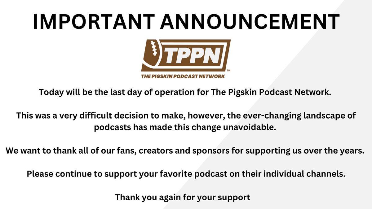 The Pigskin Podcast Network (@pigskinpodnet) on Twitter photo 