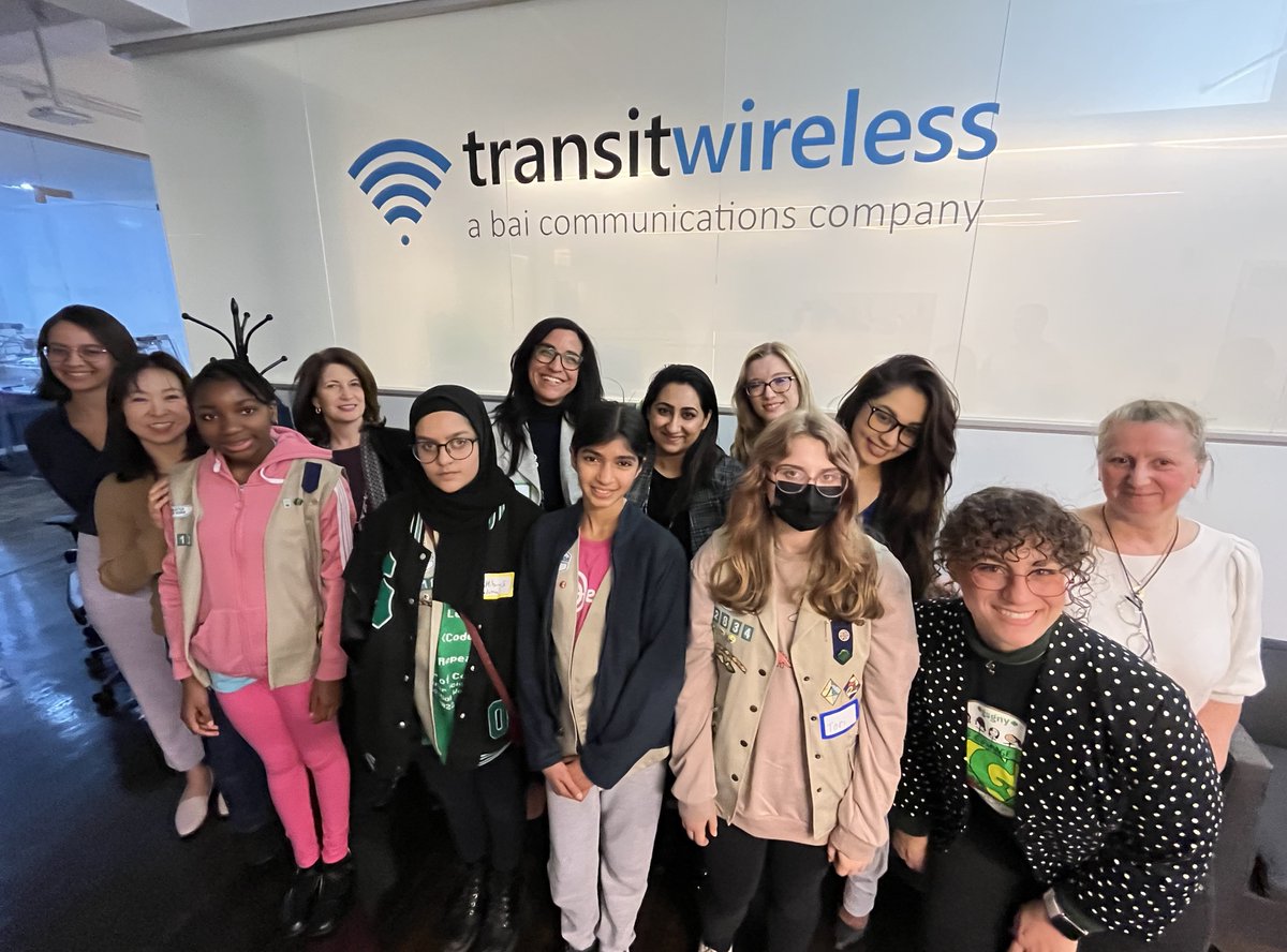 transitwireless's tweet image. We concluded #WomensHistoryMonth with a visit from future leaders in #STEM! 

Part of the Girl Scouts of Greater NY, the Leadership Institute group took a tour of our NOC to learn how public digital #connectivity contributes to social good.

Thanks for visiting, @girlscoutsnyc!