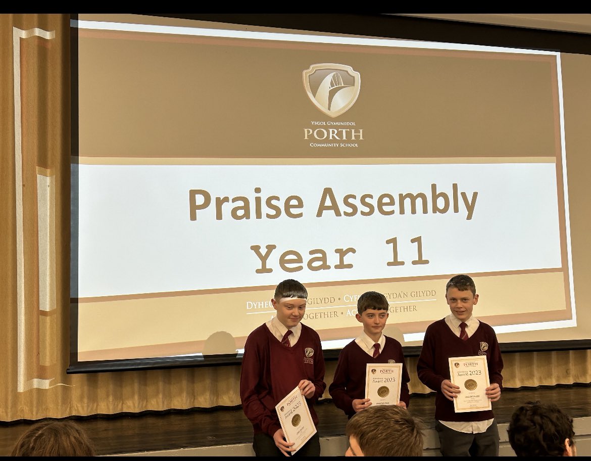 As Year 11 head into their finally term at Porth Community School we celebrated this term’s successes. #AspireTogether #AchieveTogether