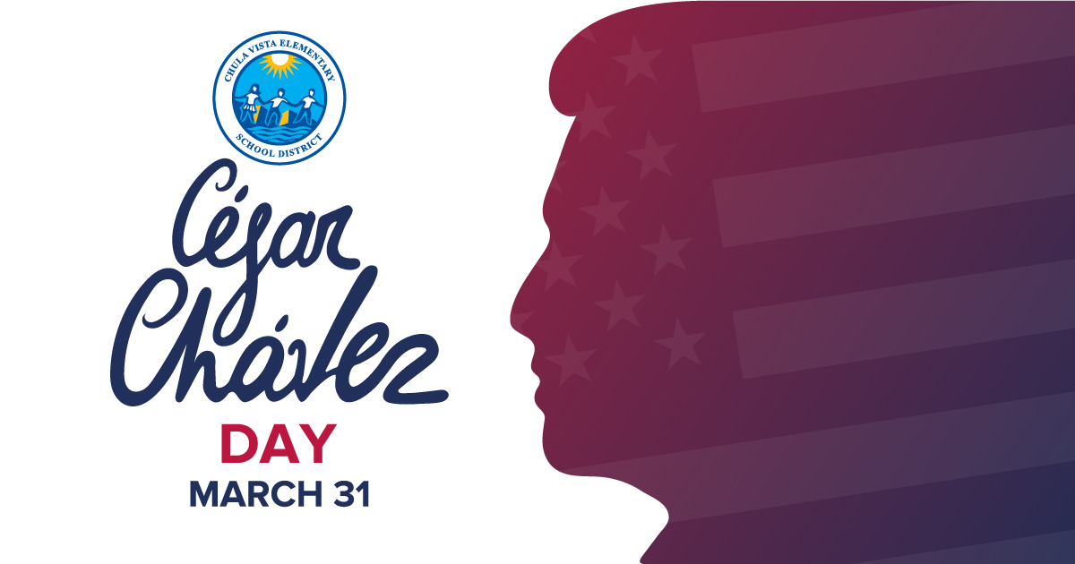 CVESDNews's tweet photo. Today #CVESD celebrates the life and legacy of César Chávez, a champion for social justice who courageously dedicated his life to improving conditions for workers across the country. #CesarChavezDay #THISisChula https://t.co/3A8N8QA6zx