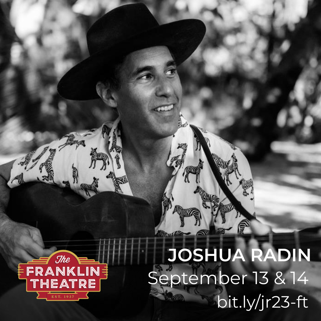 NOW ON SALE: @joshuaradin is coming to The Franklin Theatre on September 13th & 14th! Tickets available at bit.ly/jr23-ft