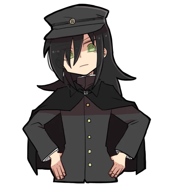 学生服もこ、バランスは見てない。 #わたモテワンドロ 