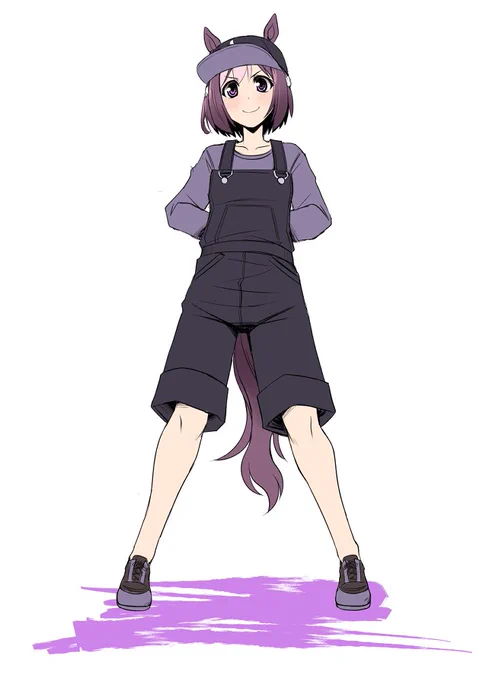 昔描いたスぺの色変えてみた#ウマ娘 