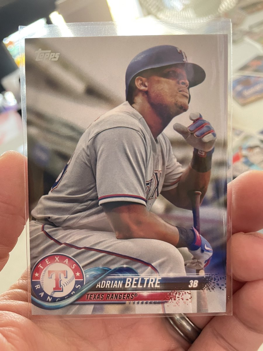 TXBaseballCards's tweet photo. Batting 7th and manning the hot corner…the GOAT @beltrea29 

TXBaseballCards #openingday starting lineup. #StraightUpTX #texasrangers #rangers #baseball https://t.co/SFDUjQoqOC