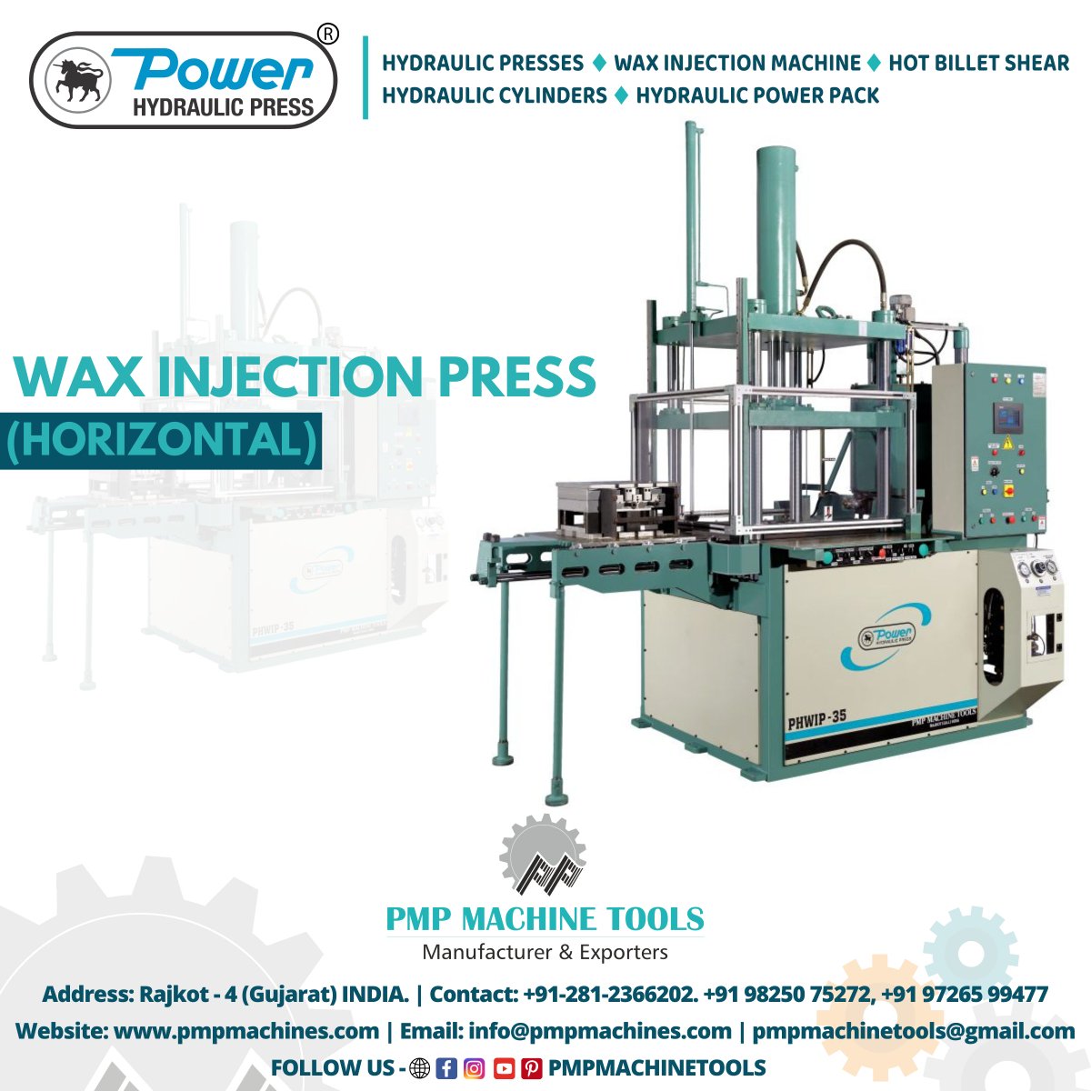 PmpMachineTools's tweet photo. Wax Injection Press (Horizontal)
Visit Us On: https://t.co/Ptf7ceyyaH
PMP MACHINE TOOLS - RAJKOT
We Manufacturers & Exporters - Various Types Of Hydraulic Machines.
#HotBilletShearMachine #Vertical #PmpMachineTools #Digital
#manufacturer #exporter #suppliers #RajkotPmp https://t.co/74KHUNc1eM
