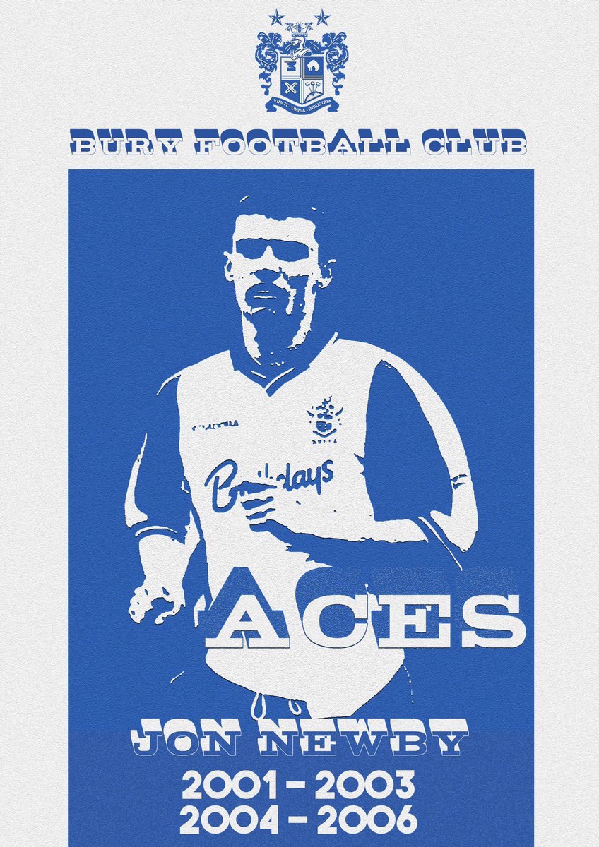 🔵⚪️Since 1885, we’ve been walking down the Manny Road to see the #BuryAces. In 2001 striker @JonNewby29 joined the #Shakers on loan from <a href="/LFC/">Liverpool FC</a> and set Gigg alight. After joining permanently he became a loyal Bury Legend, bedazzling fans and defences.

#BuryFC #History #Shakers
