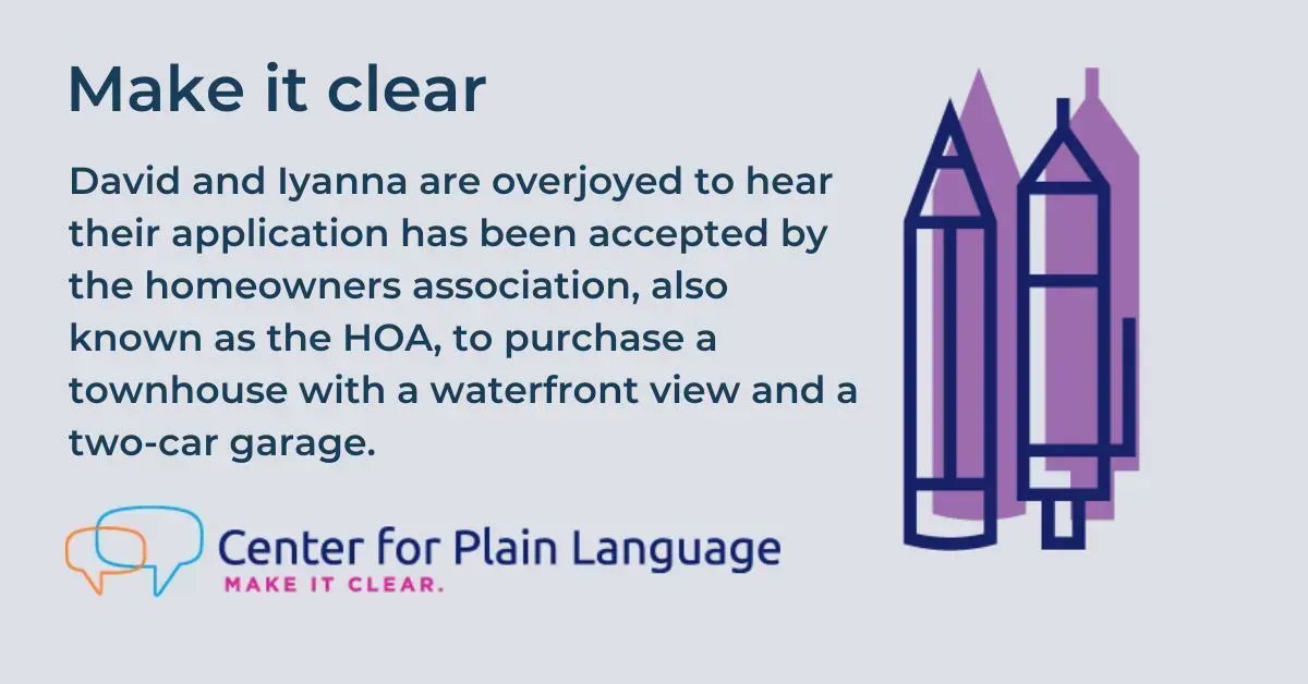 plain_language's tweet photo. Leave your plain language version of this sentence in the comments #MakeItClear #CenterForPlainLanguage https://t.co/4PQdZG3NJW