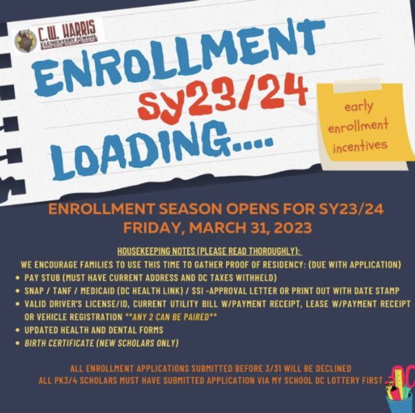 Enrollment Season is Here! - Enrollment for the 23-24SY is officially underway. Make sure to save your seat next year by completing your enrollment packet. If you have questions, call the school. @dcpublicschools @ward7edcouncil edne.tw/n844152