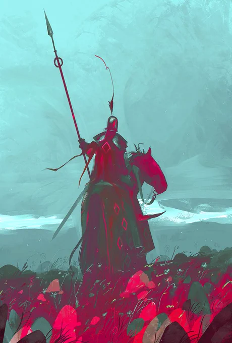 I was inspired to paint an actual grey-in-grey scene, but during the process of this 1h speedpainting, my need for color took over again :)#speedpainter #digitalartist #fantasyartist 