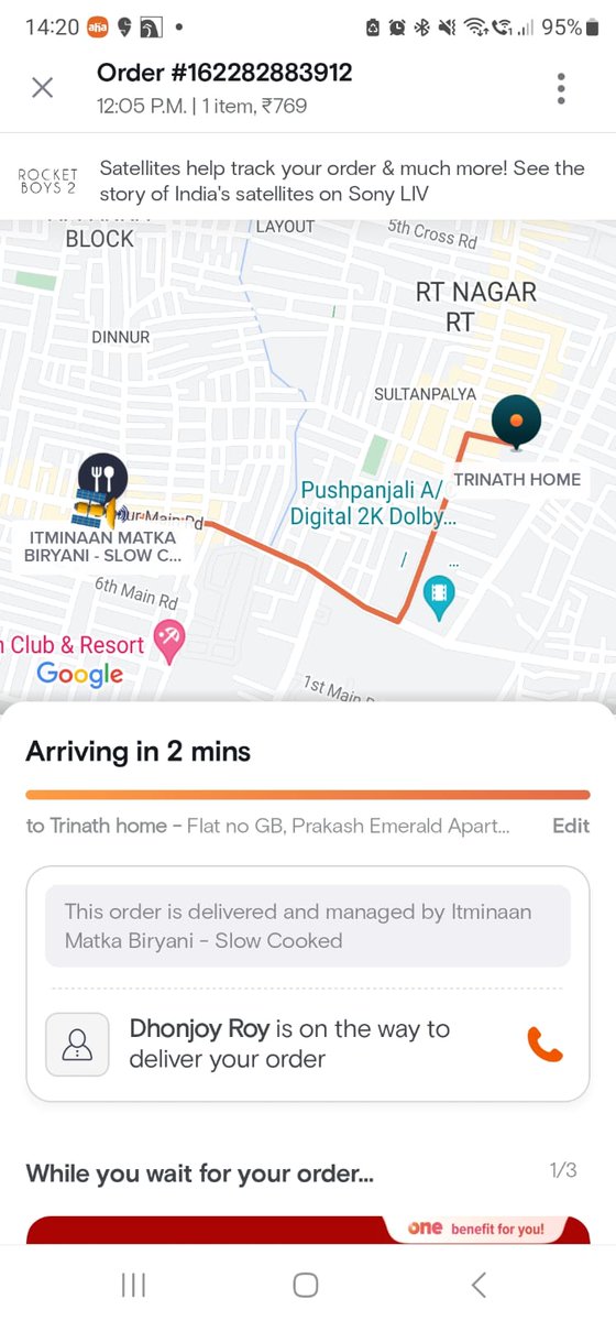 3nathPower's tweet photo. @SwiggyCares I hav placed the food order.  Looking at delivery time. The delivery time was 24mins. I have not received my food eve after 2.30hrs nor my money refunded.  Wht kind of loot services u r providing &amp; y r u adding restaurants which dn't exists. Pl chk my calls @Swiggy https://t.co/7WgCOb6Pf6