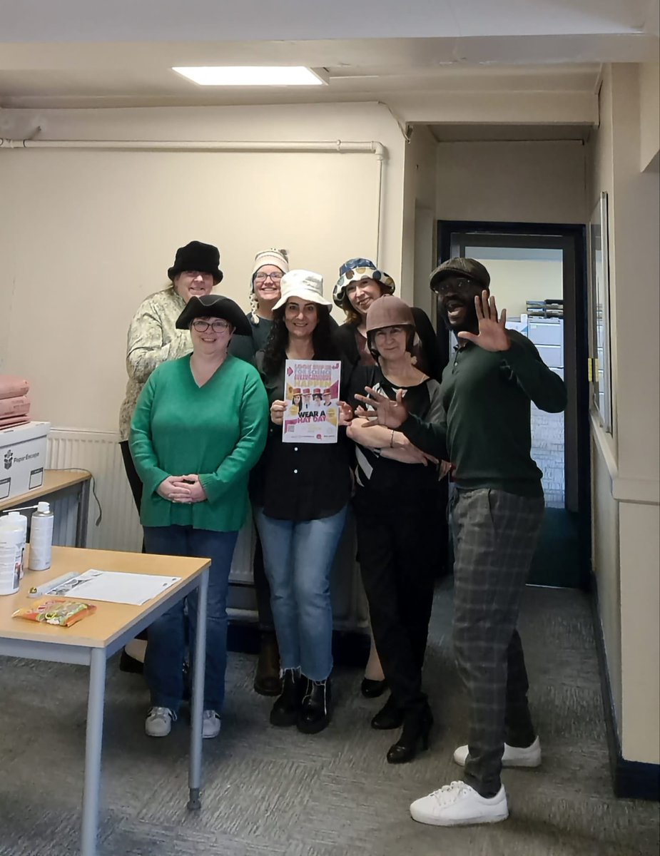 GowenLlp's tweet photo. It’s Wear a Hat day in aid of Brain Tumour Research and our conveyancing team have their hats on in support! #wearahatday @braintumourrsch https://t.co/NYo9OOpdSW
