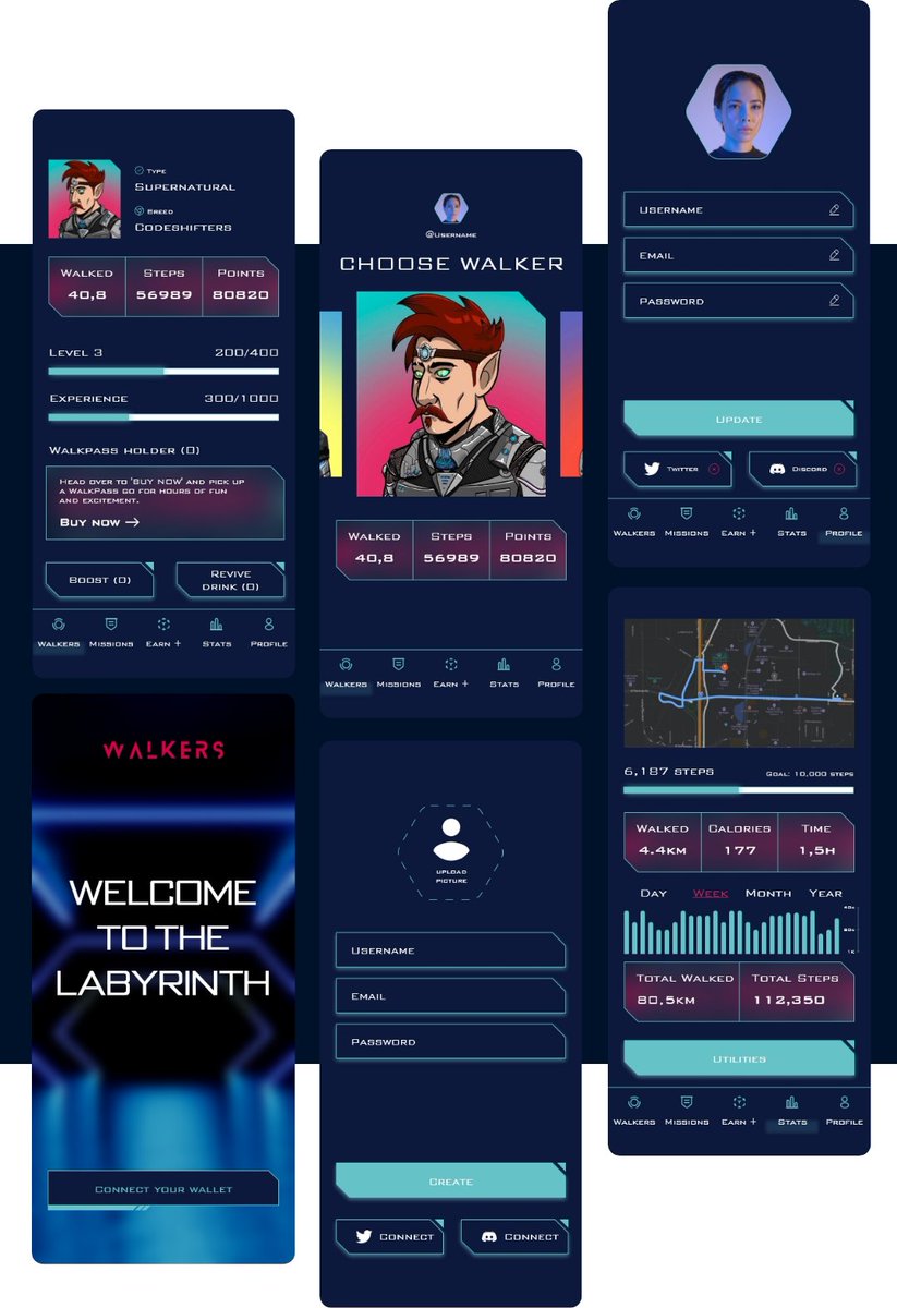 WalkersCNFT's tweet photo. We're delighted to share our new UX/UI app. design 

With a sleek, user-friendly interface, it makes Walk2Earn easier than ever.

Plus, more screens coming soon... 

Turn your notifications on 🔔 

🚶‍♂️Engage 

#CNFT #CNFTCommunity #WalkersCNFT #NFT https://t.co/oldiPau2fZ