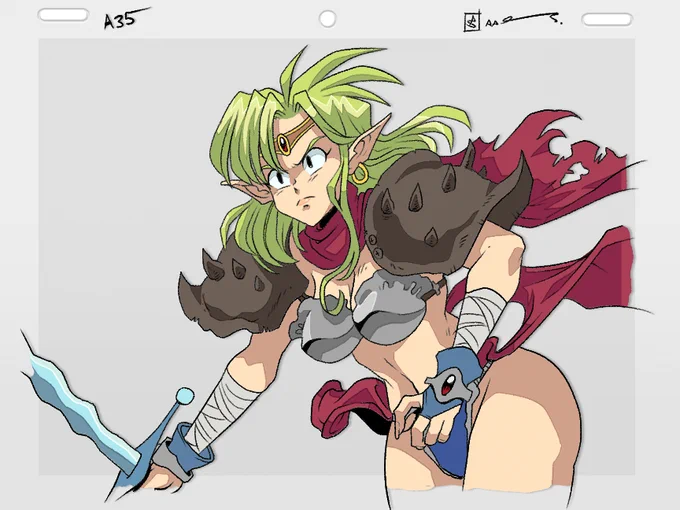 All the times I drew elves in bikini armor 