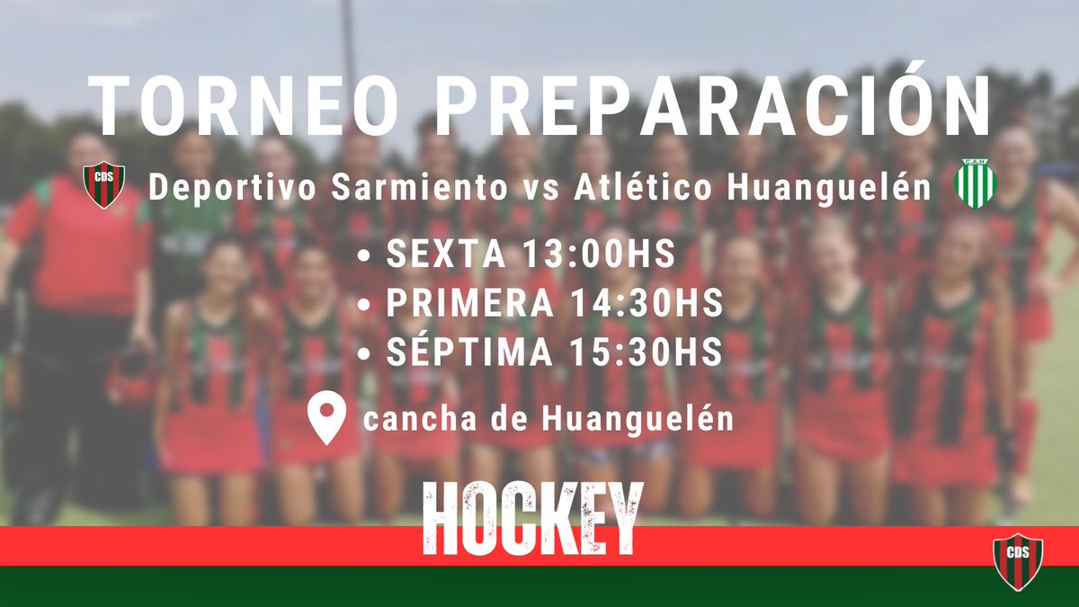 HOCKEY🏑

El dia sabado viajamos a la localidad de Huanguelén para enfrentar a Atlético por la segunda fecha del torneo preparación que organiza la FHSB, los partidos se jugaran en los siguientes horarios:

👉🏾Sexta 13:00 hs
👉🏾Primera 14:30 hs
👉🏾Septima 15:30 hs

Vamos las Pibas💚