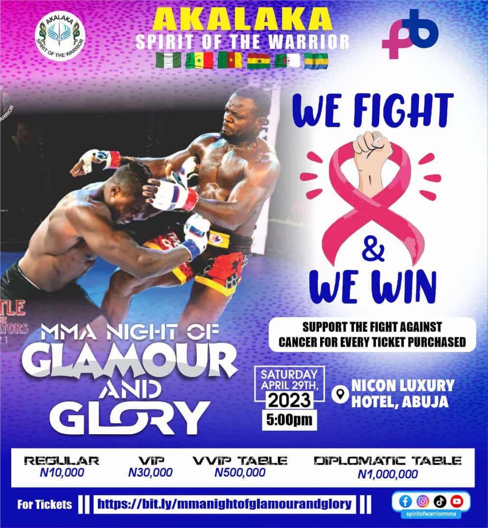 AbayomiAgbomire's tweet photo. #MMANightOfGloryAndGlamourAbuja
#MMA #Abuja #AbujaTwitterCommunity #Cancer #CancerOut @abujastreets @ABUJAPLUG @brightfm987 https://t.co/kd5GRn6VZX