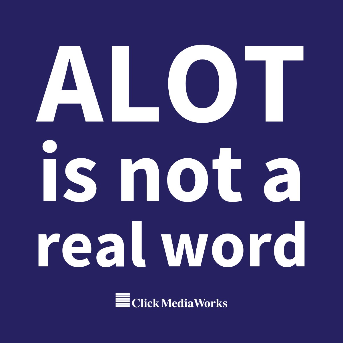 ClickMediaWorks's tweet image. #ProWriterTip ⁣
❌️ 𝘈𝘭𝘰𝘵 is 𝗻𝗼𝘁 a real word.⁣
✅️ 𝘈𝘭𝘭𝘰𝘵 𝗶𝘀 a real word.⁣
✅️ 𝘈 𝘭𝘰𝘵 𝗮𝗿𝗲 𝘁𝘄𝗼 real words that can work together or with others.⁣
