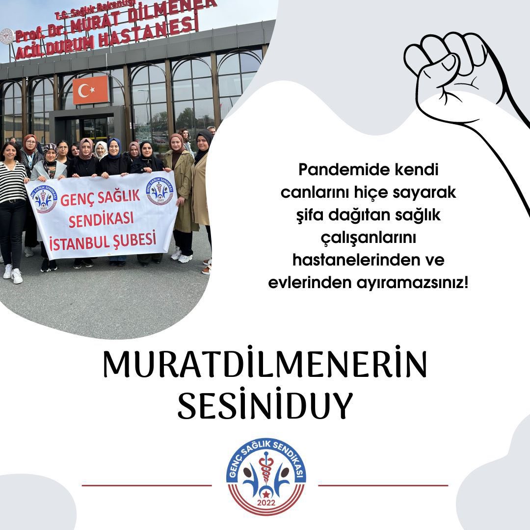 Furkan Ali Çiftçioğlu (@faliciftcioglu) on Twitter photo Prof. Dr. Murat Dilmener Hastanesi'nde bugüne kadar büyük bir fedakarlık ile çalışan meslektaşlarımızı kaderine terk etmeyeceğiz. Sayın <a href="/drfahrettinkoca/">Dr. Fahrettin Koca</a> bakanım, bu sese kulak verin.
muratdilmenerin sesiniduy Prof. Dr. Murat Dilmener Hastanesi'nde bugüne kadar büyük bir fedakarlık ile çalışan meslektaşlarımızı kaderine terk etmeyeceğiz. Sayın <a href="/drfahrettinkoca/">Dr. Fahrettin Koca</a> bakanım, bu sese kulak verin.
muratdilmenerin sesiniduy