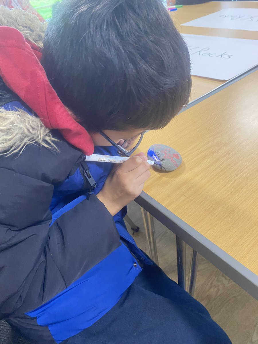 GreenbankSch's tweet photo. During the event the children painted pebbles #ACSrocks and are tasked with hiding them around Rochdale. @realrochdale @RochdaleCouncil @Autism ๐๐ผ๐๐ผ https://t.co/01fKoi9ECG