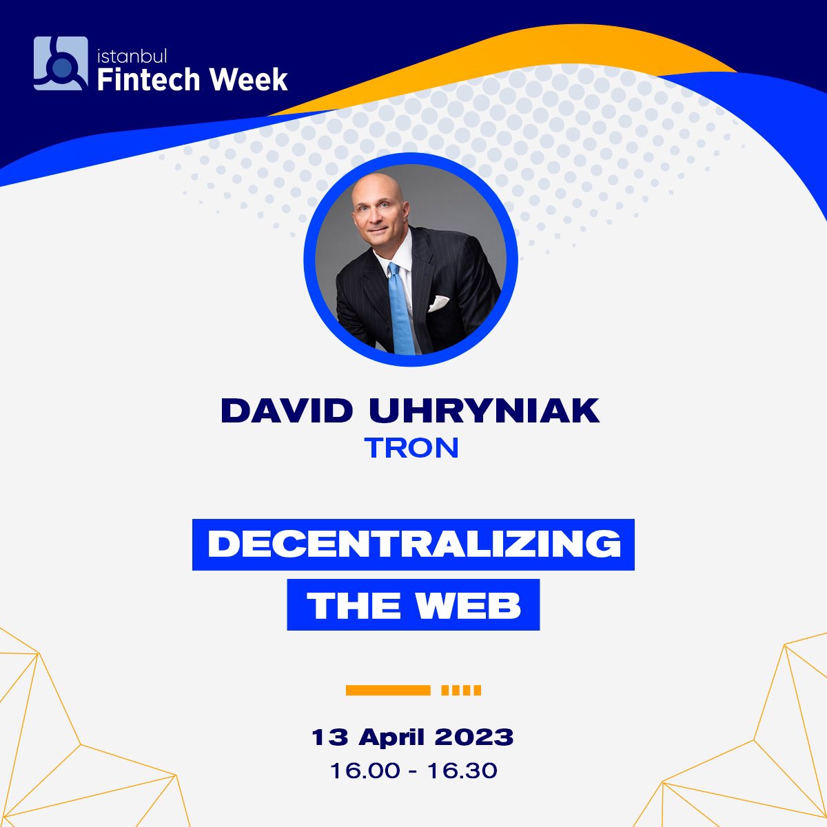 istfintechweek's tweet photo. David Uhryniak of Tron discovers how decentralization can promote privacy, security, and innovation in the digital world. @trondao
📲 Register now: https://t.co/3nw2RiHTg7
#istanbulfintechweek #openfinance #istanbul #conference #blockchainfest #digitalfinancesummit #speakers https://t.co/i5nmM0cVTu