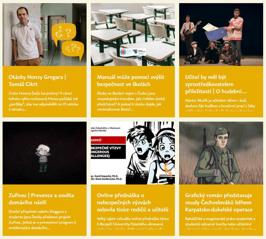 Pedagogická fakulta Univerzity Palackého (@fakultav) on Twitter photo Je tady pátek a s ním přichází doporučení na zajímavé čtení! Co si myslí o učitelích <a href="/TCikrt/">Tomáš Cikrt</a>, jak lze také učit hudební výchovu nebo jak naše děti ohrožují nebezpečné výzvy na sítích? Jak zvýšit bezpečí ve školách a jak řešit domácí násilí? Čtěte portál ucitel21.cz! Je tady pátek a s ním přichází doporučení na zajímavé čtení! Co si myslí o učitelích <a href="/TCikrt/">Tomáš Cikrt</a>, jak lze také učit hudební výchovu nebo jak naše děti ohrožují nebezpečné výzvy na sítích? Jak zvýšit bezpečí ve školách a jak řešit domácí násilí? Čtěte portál ucitel21.cz!