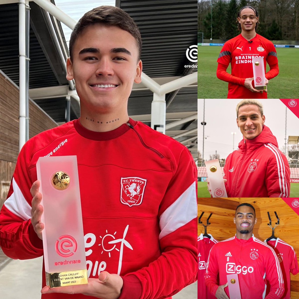 KevinJimenezCR's tweet photo. Manfred Ugalde recibió el trofeo Johan Cruyff al mejor talento del mes de marzo de la Eredivisie. 🇳🇱

El tico es el único latino que lo ha ganado esta temporada. Xavi Simons, jugador del PSV y ex Barcelona y PSG lo ganó en enero. 

Entre los ganadores en el pasado destacan nombres como Ryan Gravenberch del Bayern Munich y Antony del Manchester United ambos traspasados del Ajax. 

EN LA ÉLITE 🏆🇨🇷