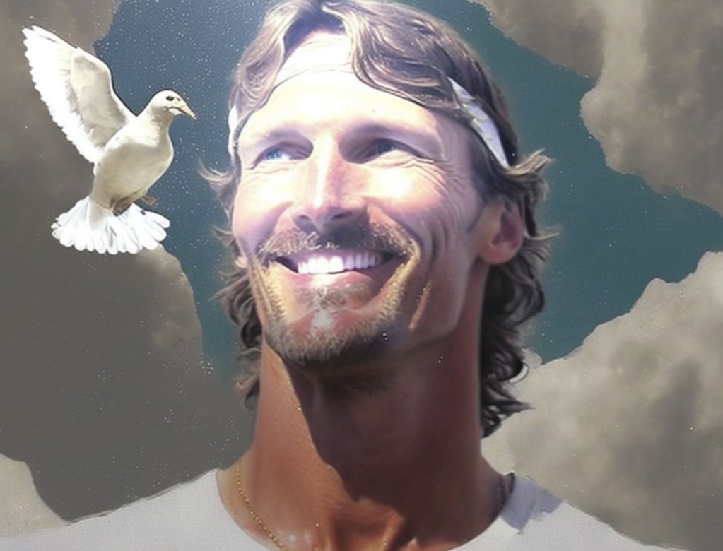 Randy Johnson reuniting with the beautiful soul that was tragically killed on that fateful day.