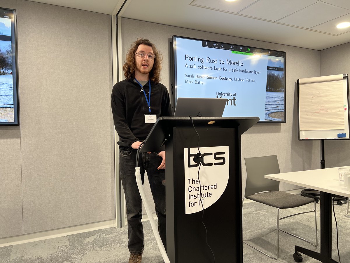 The final talk of the VeTSS inaugural conference is given by the exceptionally talented @_graymalkin about on Porting Rust to Morello. #vetss