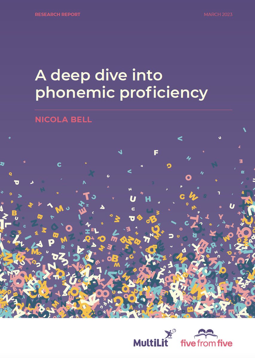 FIVEfromFIVE's tweet photo. NEW REPORT from #fivefromfive: "A deep dive into phonemic proficiency" by @NicolaBellSP.
What is the evidence for phonemic proficiency training and do all students need it to be good readers?
https://t.co/sfv48fIrKh https://t.co/Z9v6ES7Jac
