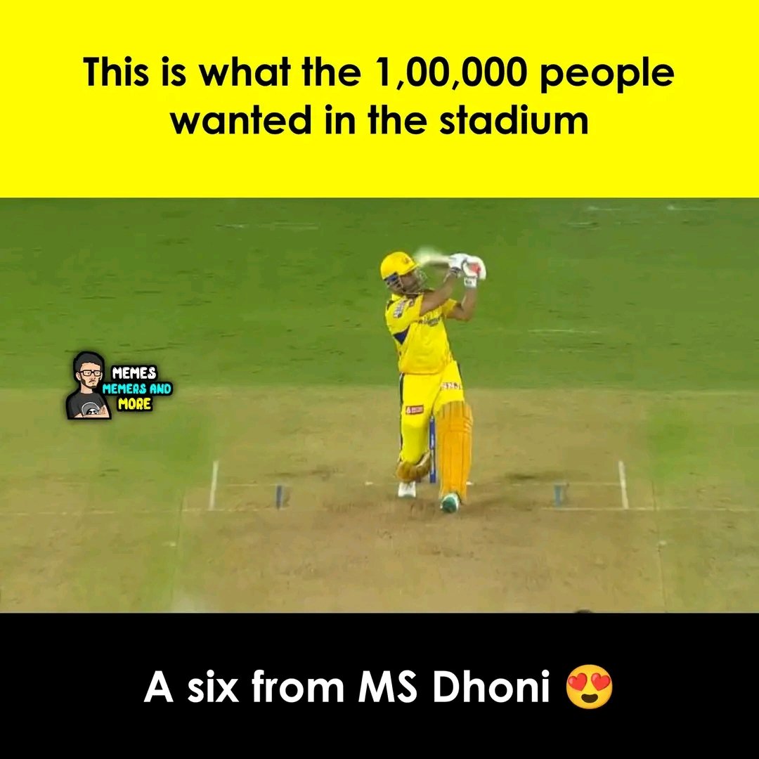 Richajha_'s tweet photo. A six from #msdhoni 💛

#CSK #Dhoni https://t.co/hVqi6CfwOJ