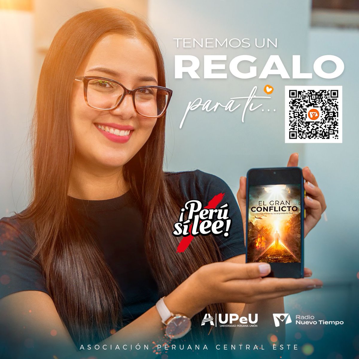 ¡Adquiere un libro de forma gratuita! 📕 y participa de la Campaña #PerúSíLee ✨
¿Te gustaría obtener uno?
📲 Descárgalo escaneando el código QR o en el siguiente link ⬇️
radionuevotiempo.com
“Porque un libro es un regalo que puedes abrir una y otra vez” 🎁
#ImpactoEsperanza