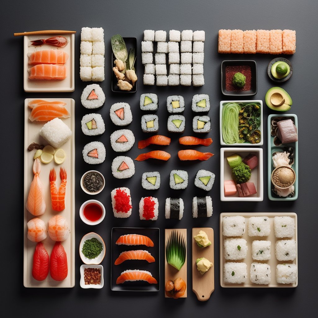 WorldEverett's tweet photo. Sushi deconstructed @generaitiv #GAIFood
made in Midjourney v5
https://t.co/LSXE8Kb7in https://t.co/au0TeczdQq