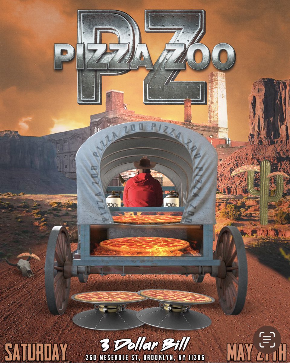 PizzaZooNYC's tweet photo. Welcome to the rodeo! 🐎 🐎 🐎 

Tickets are now live. Get the hottest ticket of the summer while they last.

May 27th Memorial day weekend, Pizza Zoo makes it’s return to everyone’s favorite outdoor venue @3dollarbillbk (formerly The Well). 🌵🏜️

Ticket Link in Bio! https://t.co/jJHmqlbeqd