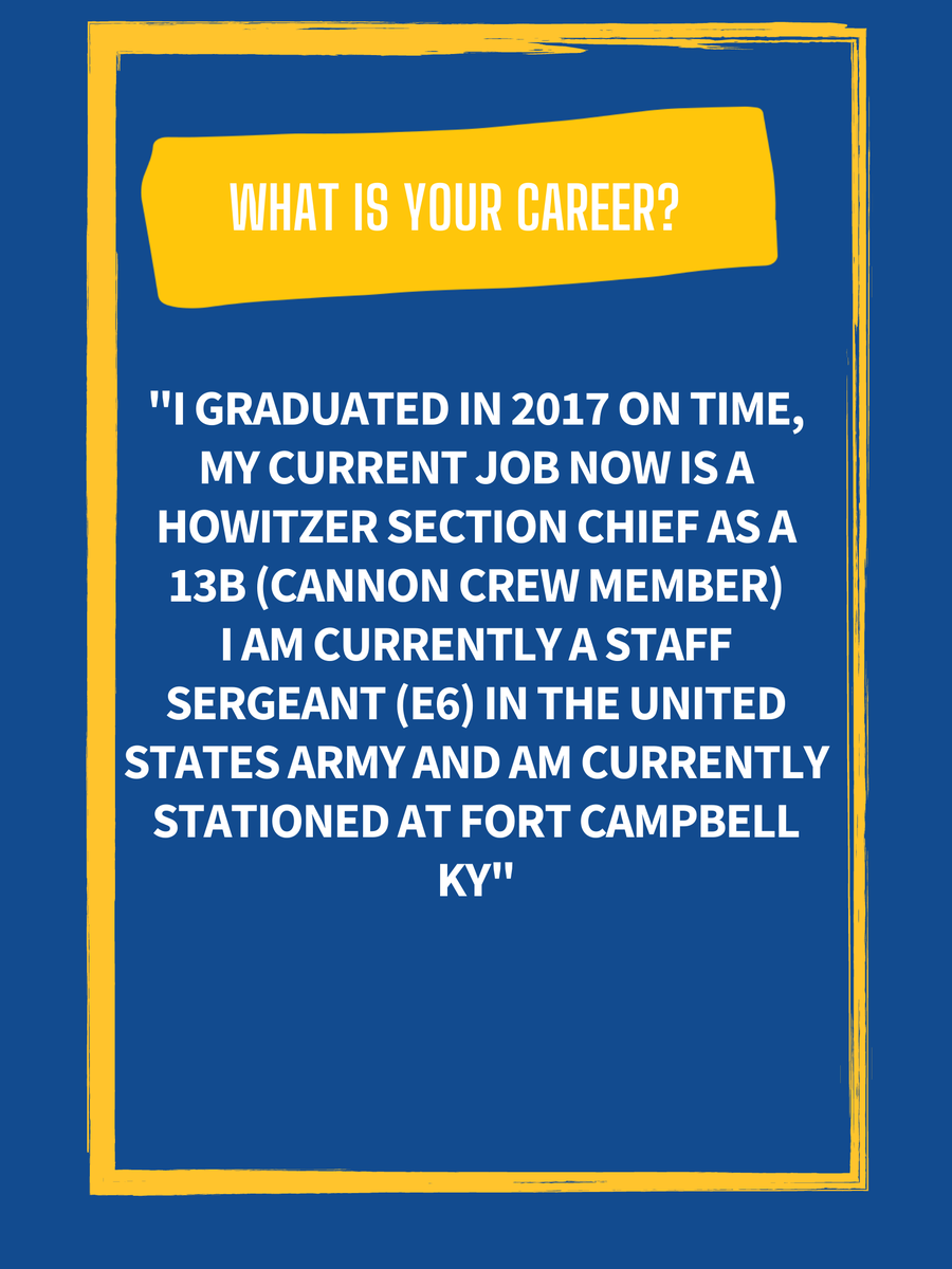 MSJCOM's tweet photo. This week's Alumni Shoutout goes to 2017 graduate Joseph Krammerer. He is currently a Staff Sergeant in the United States Army. Swipe to see more post-grad life and advice. Thank you for your service and awesome words of encouragement. Congratulations Joseph!
#MSJ #communications https://t.co/J3RH4QJ9ic