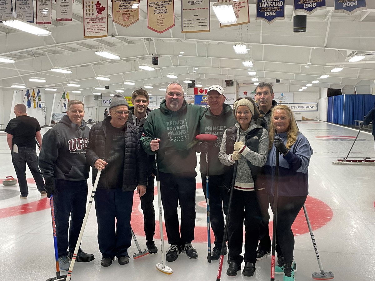 PEI Mutual team members are having a fun weekend curling &amp; supporting <a href="/RotarySsideclub/">Rotary Club of Summerside</a> Mardi Gras Funspiel. 🥌
#CommunityImpact #BestPlacetoWork #PEI