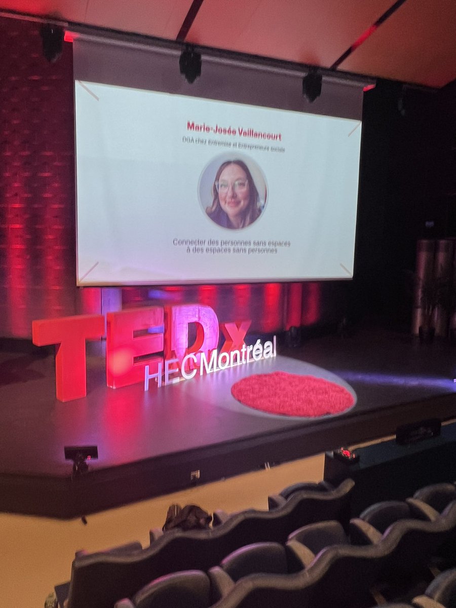 [Conference sur l'occupation transitoire] 
Demain l'urbanisme transitoire sera à l'honneur lors d'une conférence @tedxhecmtl ! 
Bien hâte d'échanger sur cette idée de "Connecter des personnes dans espaces à des espaces sans personnes" ✨