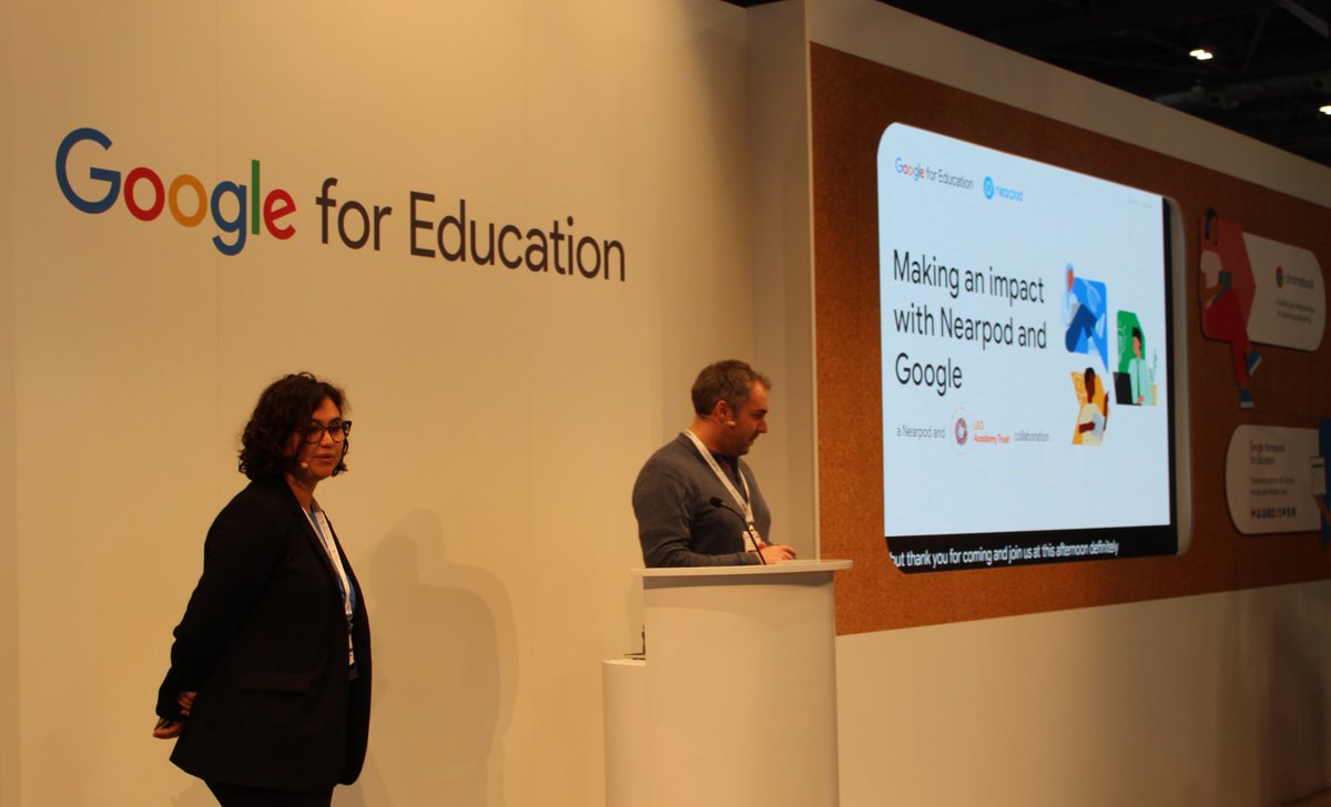 A day to remember for our Digital Leaders. They got to present on the @GoogleForEdu stand at #Bett2023 alongside @grahammacaulay. Proud to share our use of @nearpod & @GoogleForEdu. #PedTech