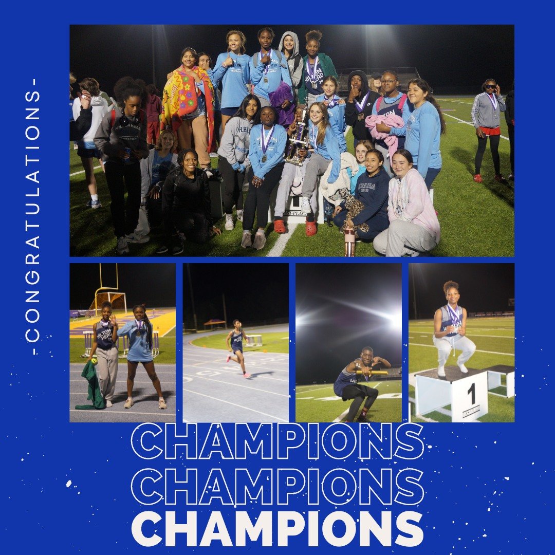 You're looking at your Track and Field CHAMPIONS for both the boys and the girls! Wednesday night at Whale Branch was a success, and we are so proud of our students for coming home with so many medals! This afternoon, we will be doing a championship clap out for our team. #hhims