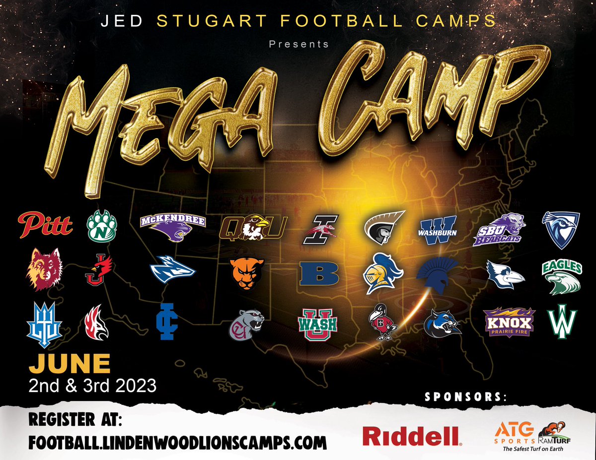 Time is Ticking and The Mega Camp will be here soon! Make sure your in attendance to showcase your skills. It will be a lot of College Coaches here evaluating your game 👀. Sign Up Here: football.lindenwoodlionscamps.com/mega-camps.cfm #LUMegaCamp23