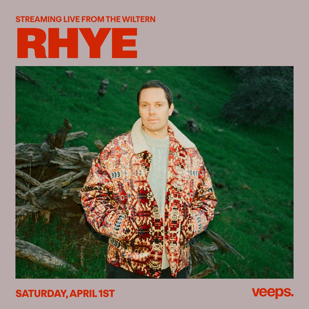 We’re doing a special one night only performance of Passing in its entirety tomorrow. f you can’t be there with us in person you can join in with the livestream.  There’s a 24 hour replay for those in other time zones.  🙏❤️

rhyemusic.lnk.to/veepslivestream