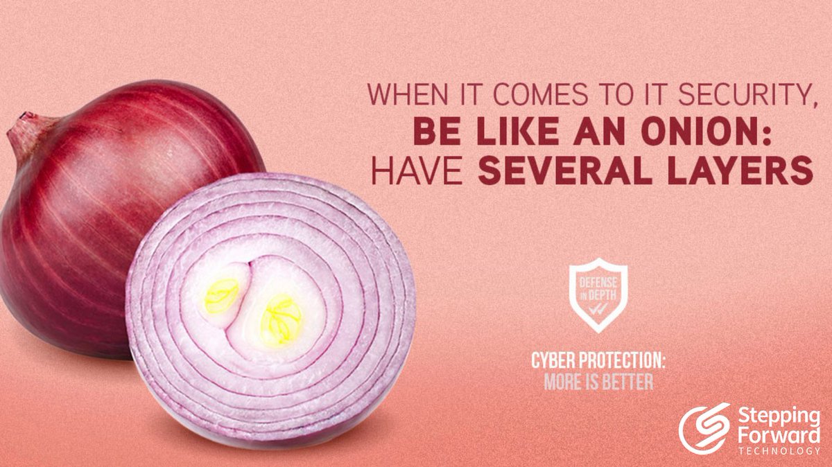 SteppingFwdTech's tweet image. Multiple layers of protection make threats harder to penetrate your business. This protects your data and business.

Contact us to learn more about how layered security can help protect your business.

#SecurityAwareness #LayeredSecurity #LayeredDefense #DefenseinDepth