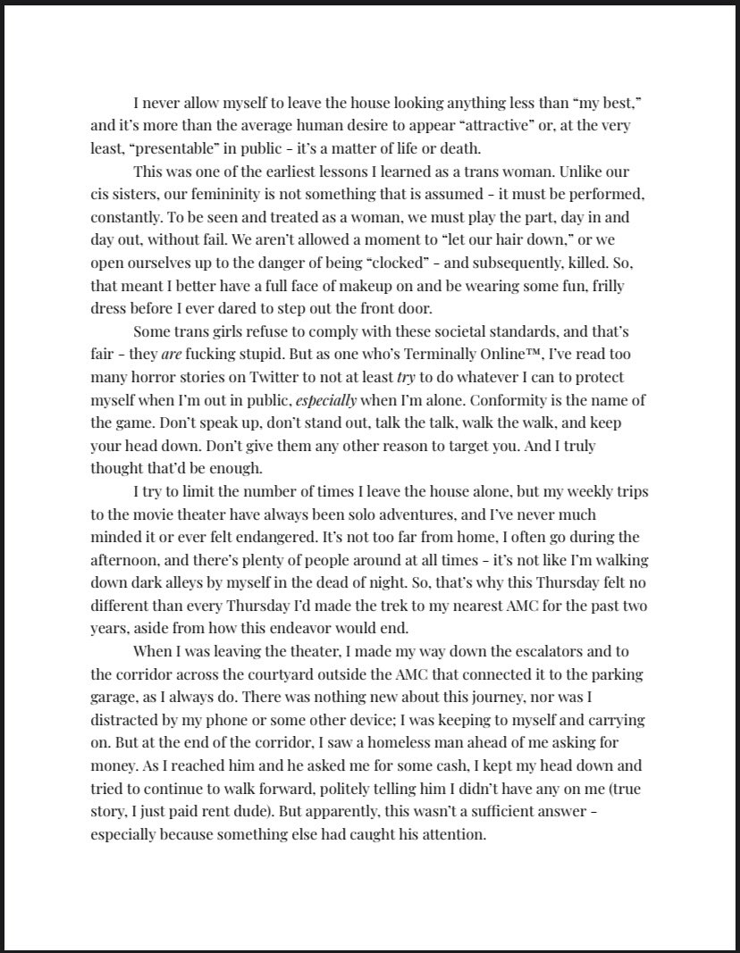 zoerosebryant's tweet photo. Before yesterday, I had a much different post planned for #TransDayOfVisibility. But since I couldn’t sleep, I stayed up writing this instead. A piece about how hard it is to be visible, what you risk by being visible, how we have no choice but to be, and how to live with that. https://t.co/wmViNkHDlF