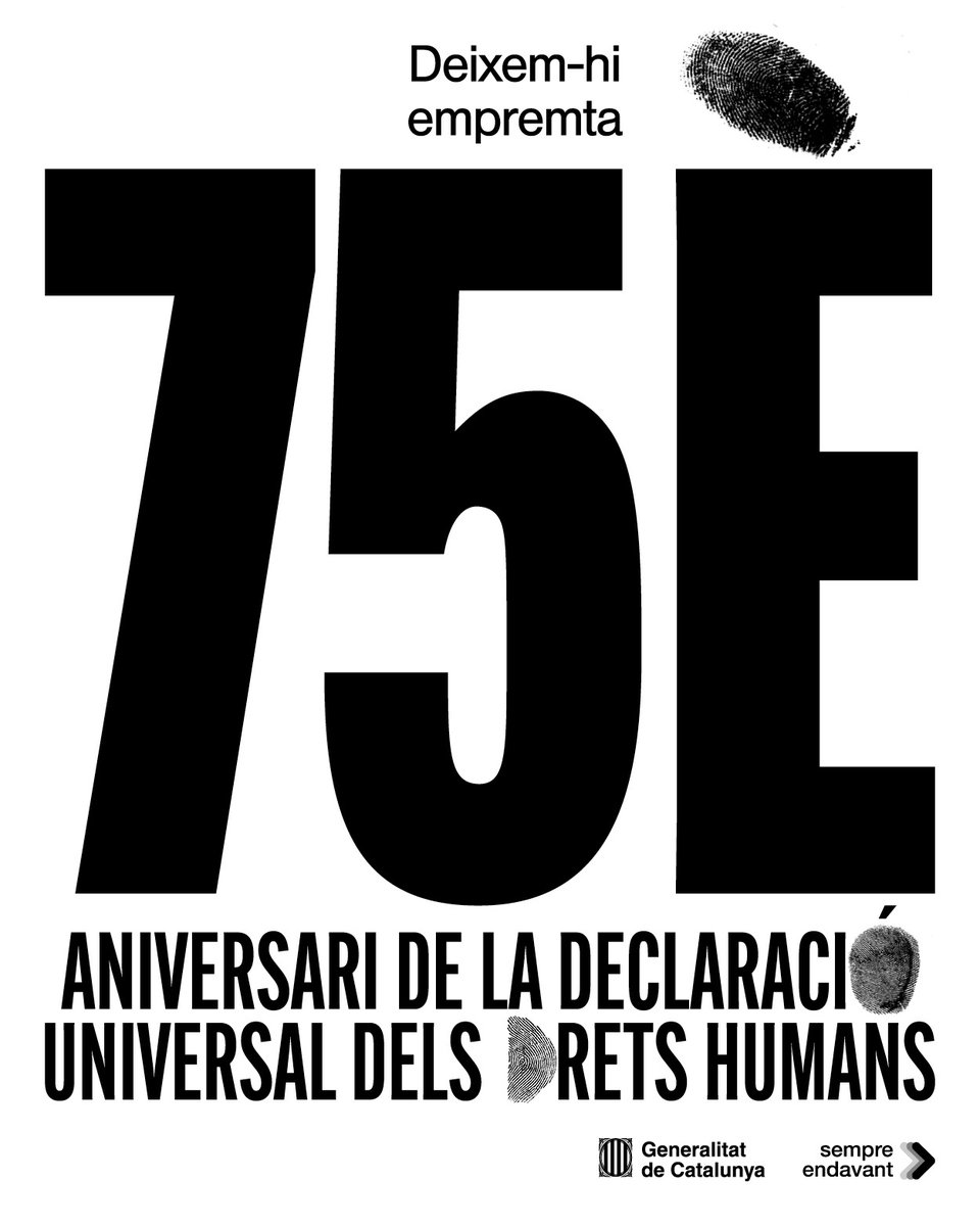 igualtatcat's tweet image. ⚫️ Tots els éssers humans són iguals en drets i #dignitat 

Demà encetem un cicle de jornades en commemoració del 75è aniversari dels #DretsHumans amb actes, exposicions i taules rodones arreu del territori durant el 2023

Més info ⤵️
igualtat.gencat.cat/75eAniversariD… 

#DeixemHiEmpremta