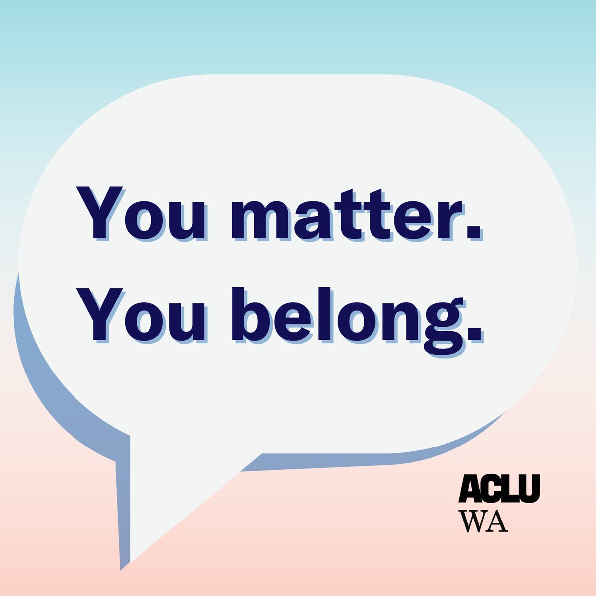 ACLU_WA's tweet photo. Trans people deserve to live full, authentic lives without the threat of violence or discrimination. 

We will always stand up for your right to live in safety and to thrive in Washington and across the country.

🌟You matter. You are beautiful. You belong. #TransDayofVisibility https://t.co/mTPiTI5hjy