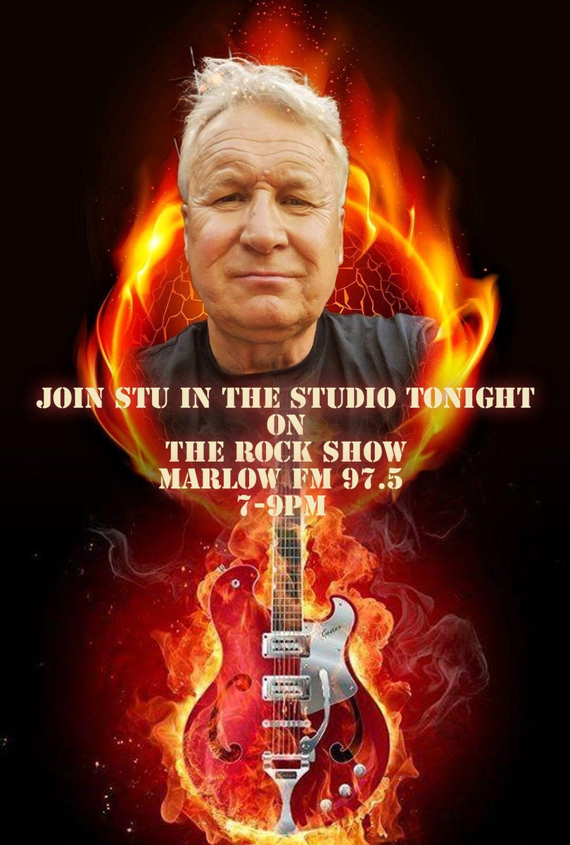 Join Stu in the studio this evening on <a href="/MarlowFM/">Marlow FM 97.5</a> between 7 &amp; 9 pm for 2 hours of Rock Mayhem! 🤟🏻
#Rock #radio #radiopresenter #localradio #music