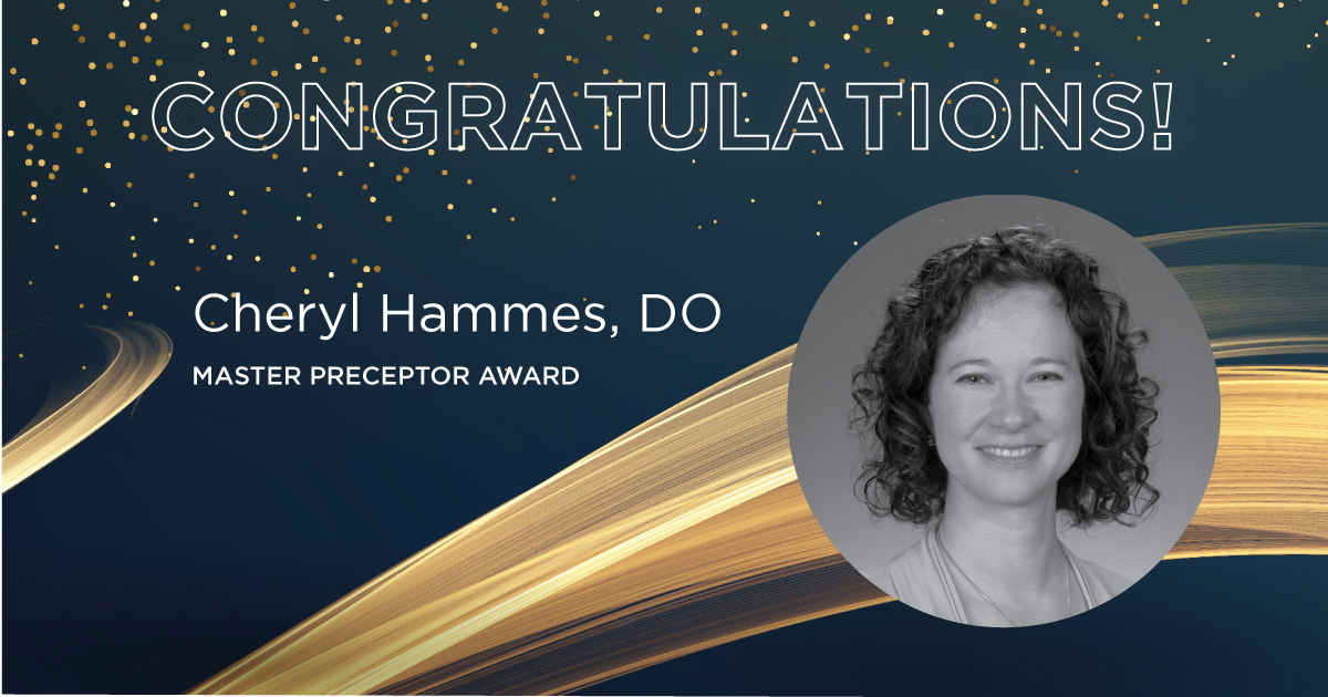 We’re honored to award the ACOFP Master Preceptor Award to Cheryl Hammes, DO #ACOFP23