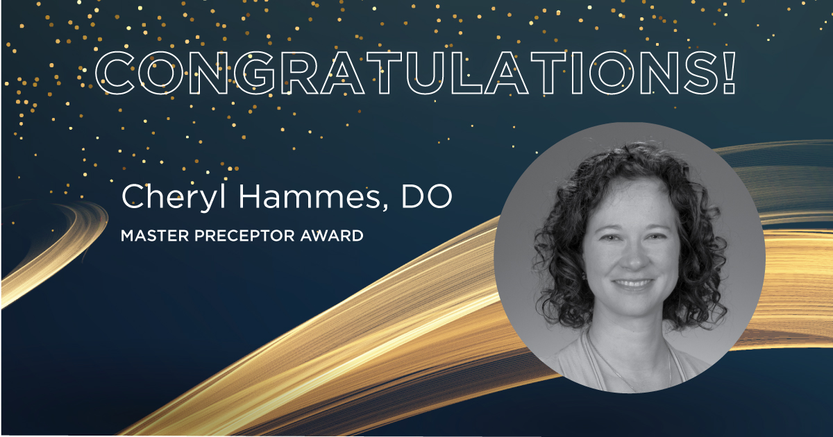 ACOFP's tweet photo. We’re honored to award the ACOFP Master Preceptor Award to Cheryl Hammes, DO #ACOFP23 https://t.co/63zFin4nJO
