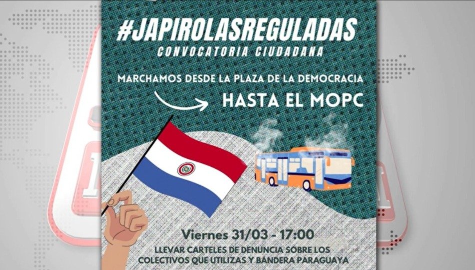 REGULADAS EN EL TRANSPORTE PÚBLICO |😡⌚🚌 

🗣Habla Blas Fecha, uno de los organizadores de la marcha #JapiroLasReguladas, c/<a href="/aniriv/">Ani Rivas</a>  y Daniel Ríos #1000NoticiasAMTv #1000am📻🎙 

"La marcha que convocamos es desde las 17:00 horas en la Plaza de La Democracia hasta el MOPC,