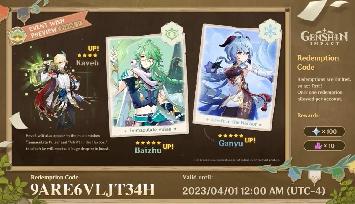 KdeKovaK's tweet photo. BANNERS OFICIALES DE LA VERSIÓN 3.6

PRIMERA FASE: NAHIDA &amp; NILOU

SEGUNDA FASE: BAIZHU, GANYU &amp; KAVEH

#GenshinImpact #原神 #Genshin https://t.co/Ljk7JjJTOm