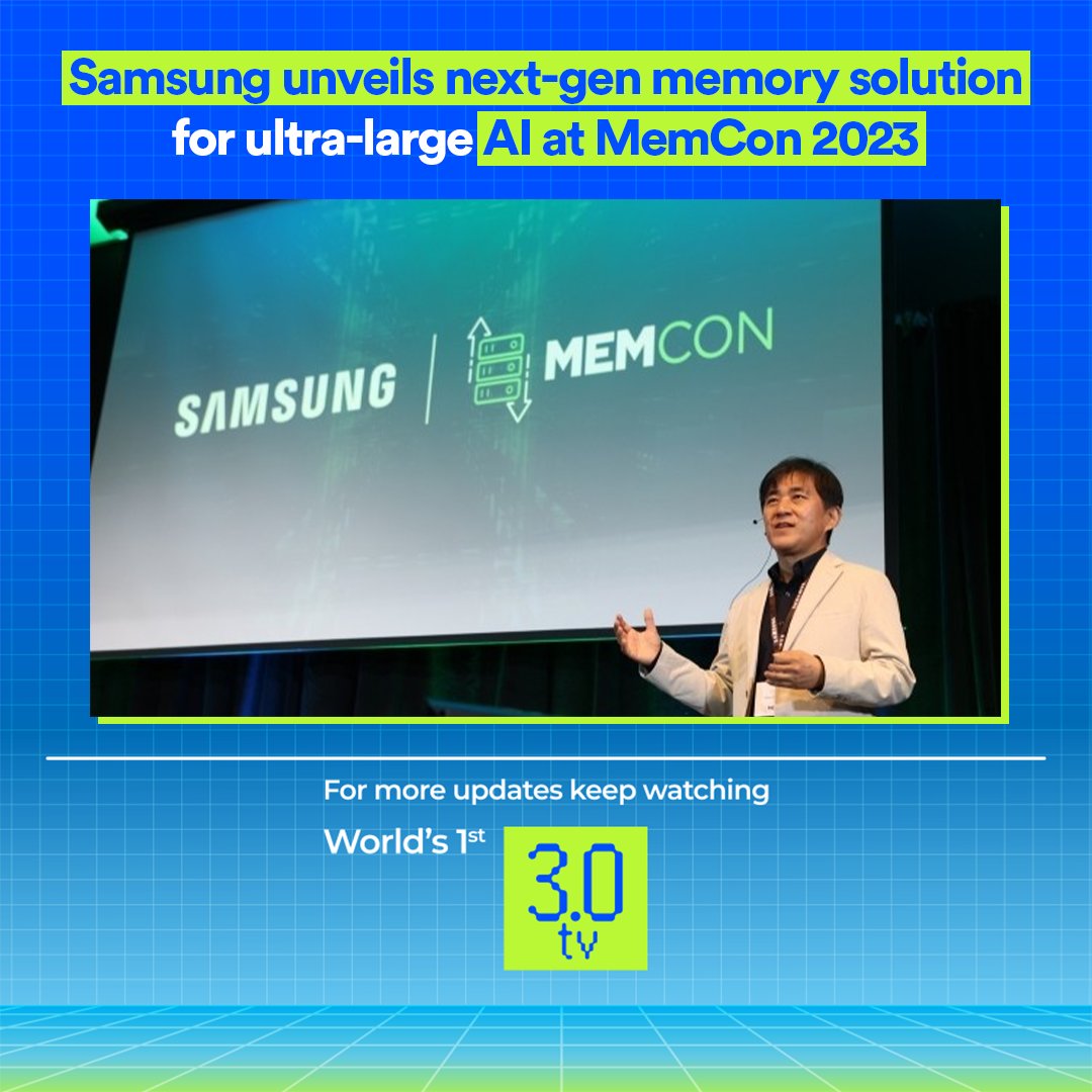 Samsung unveils next-gen memory solution for ultra-large AI at MemCon 2023
.
.
Check out our YouTube channel youtube.com/c/LIVE3TV
.
.
#live3tv #3verse #SamsungElectronics #MemCon2023 #AI #semiconductor #memorysolutions #nextgeneration #innovation #technews